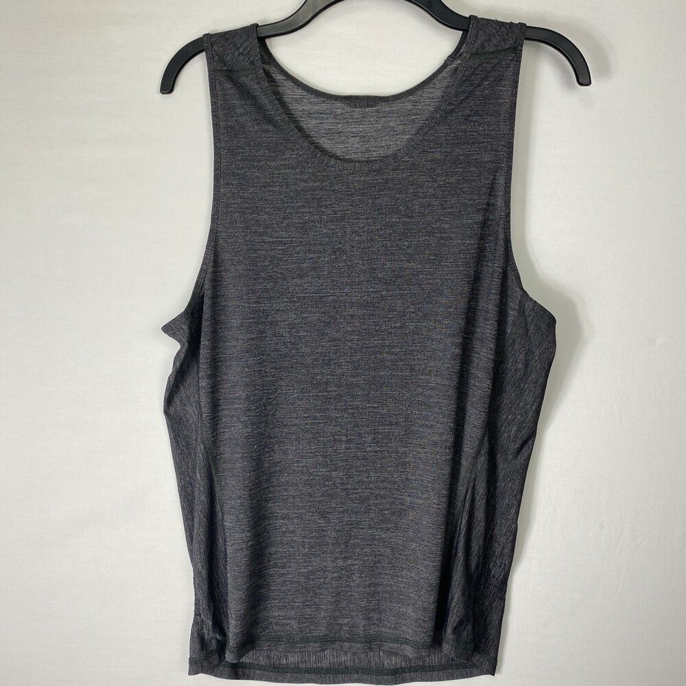 Lululemon Womens Muscle Tank Heather Gray Fits Size Large No Size Dot